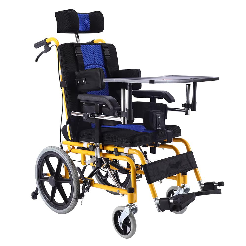 Fauteuil IMC Jaune avec Tablette Intégrée