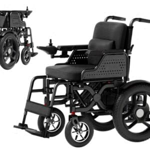 Chaise roulante électrique pliable 250W avec moteurs arrière et joystick – Novessia Algérie