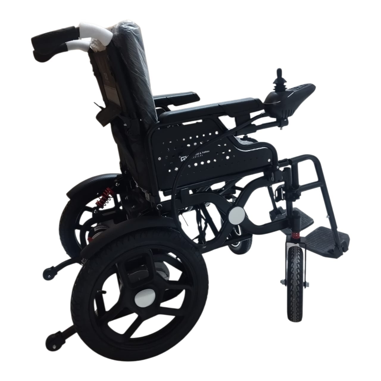 Fauteuil roulant électrique pliable 250W avec moteurs arrière et joystick – Novessia Algérie