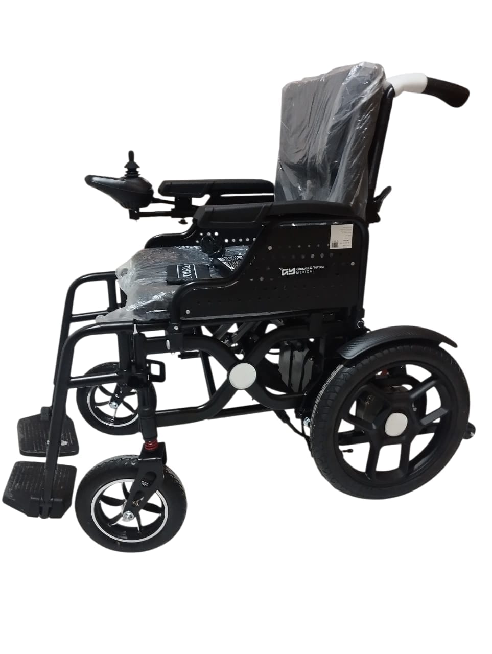Fauteuil roulant électrique pliable 250W avec moteurs arrière et joystick – Novessia Algérie