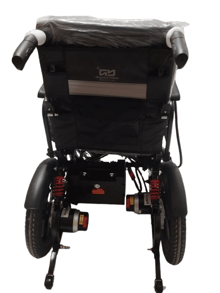 Fauteuil roulant électrique pliable 250W avec moteurs arrière et joystick