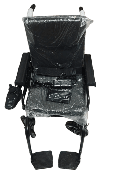 Fauteuil roulant électrique pliable 250W avec moteurs arrière et joystick